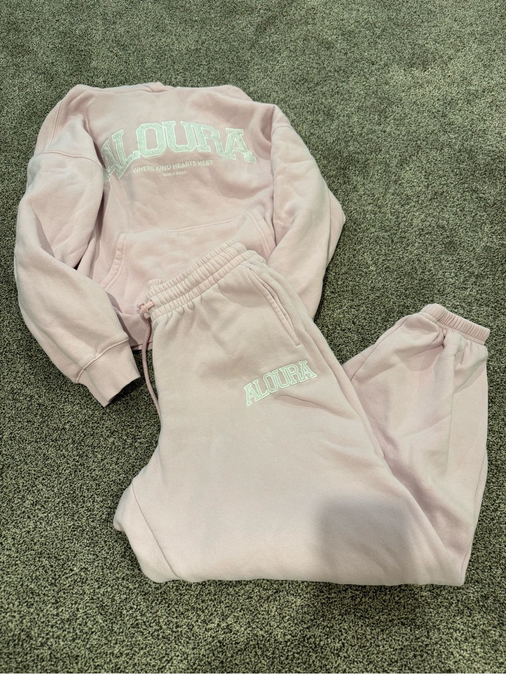 Aloura pink sweat set